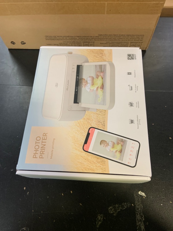 Photo 1 of HPRT CP4100 4x6 Photo Printer with 108 Sheets & 2 Ribbons, Full-Color Thermal Dye Sublimation Wi-Fi Printing, Portable Instant Picture Printer for iPhone/Android, AR Video, Fun App, Home Use, Beige