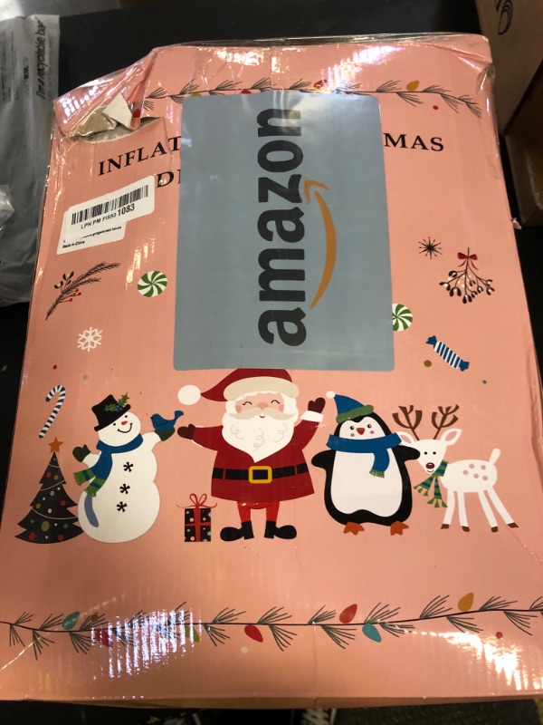 Photo 1 of 10FT Christmas Inflatables Gingerbread House Archway Outdoor Decorations, Giant Christmas Arch Blow Up Yard Decorations with LED Lights Built-in