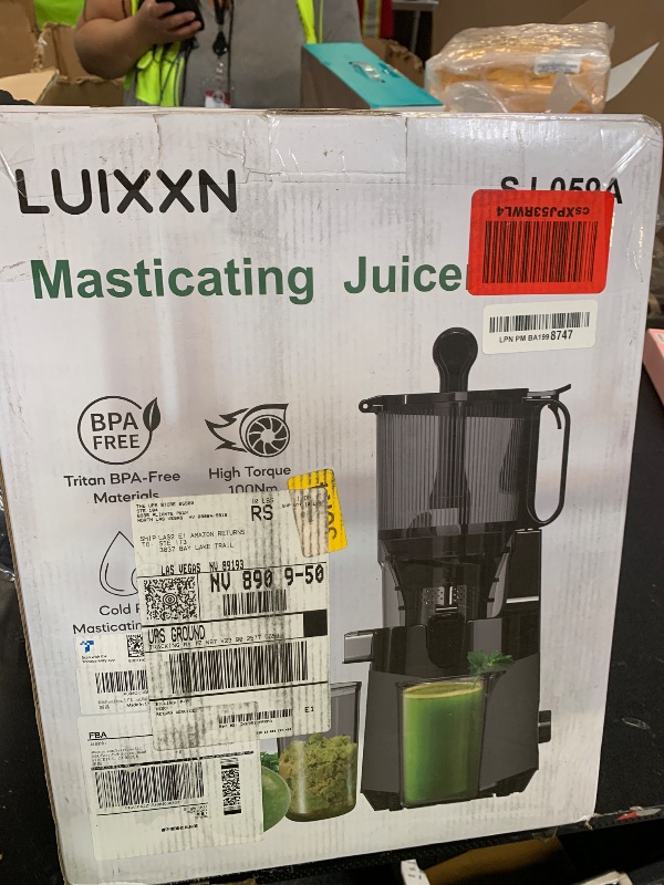 Photo 1 of Cold Press Juicer, 5.8" Wide Feed Chute Juice Extractor Machine with 400W, High Juice Yield, Slow Masticating Juicer for Whole Vegetables & Fruits?Deep Grey