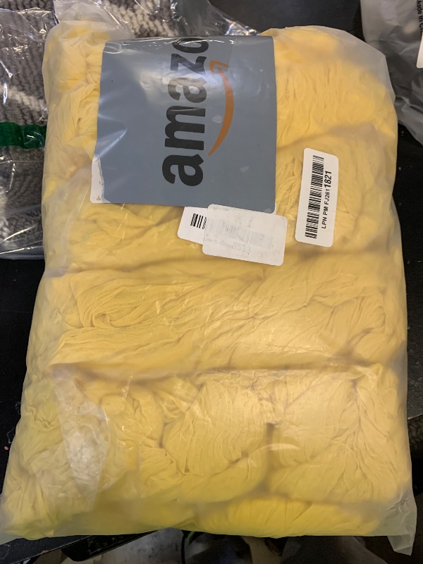 Photo 1 of 12 Pack Lemon Yellow Cheesecloth Table Runner 10Ft Gauze Cheese Cloth Table Runner 35x120 Inch Boho Sheer Rustic Fabric for Party Decor Baby Shower Wedding Centerpiece Home Table Decorations