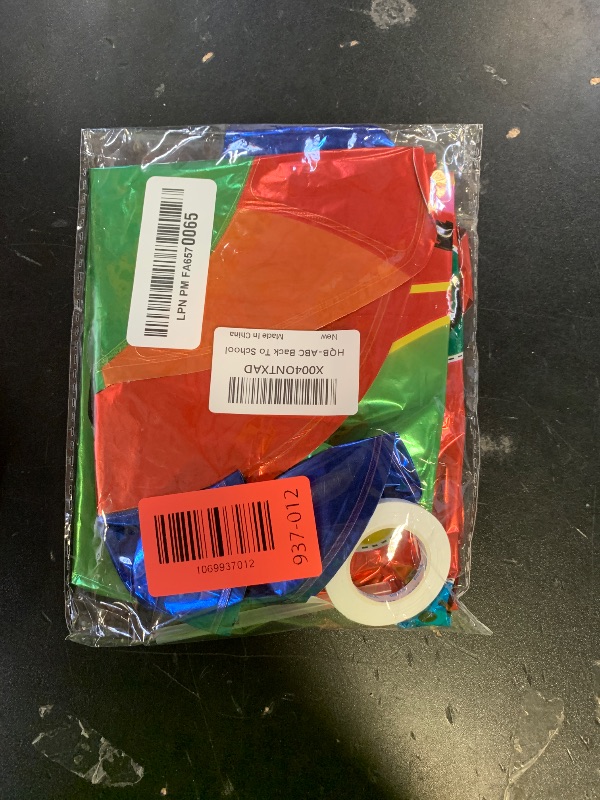 Photo 1 of 12 PCS First Day of School Balloons School Bus Balloon Apples Crayon Balloons for Kindergarten Classroom Home Back to School Party Decorations