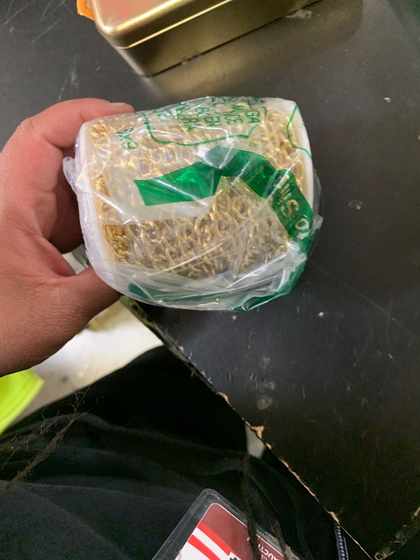 Photo 1 of [33ft] Gold Chain for Jewelry Making, 7mm Wide Gold Aluminum Curb Link Chain Roll Bulk for DIY Jewelry Making Craft