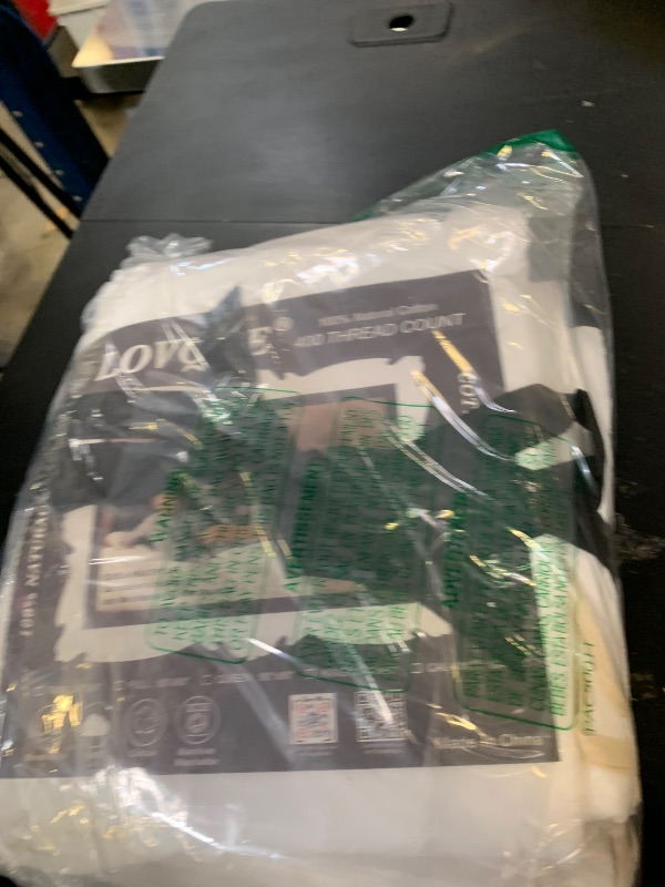 Photo 1 of 100% Washed Cotton Duvet Cover Queen Size, White Linen Like Breathable Natural Bedding Set (No Comforter), 90x90 Inches