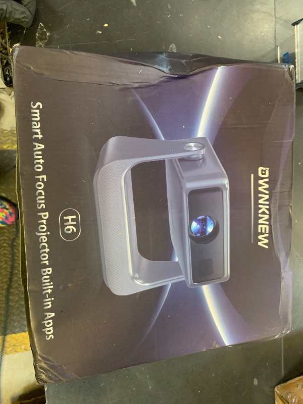 Photo 1 of ?Buit-in Google TV & Voice Control?Smart Projector with WiFi 6 and Bluetooth, 4K Support Movie Outdoor Projectors Compatible with Netflix/Prime Video/YouTube, Auto Focus Home Proyector 180°Stand