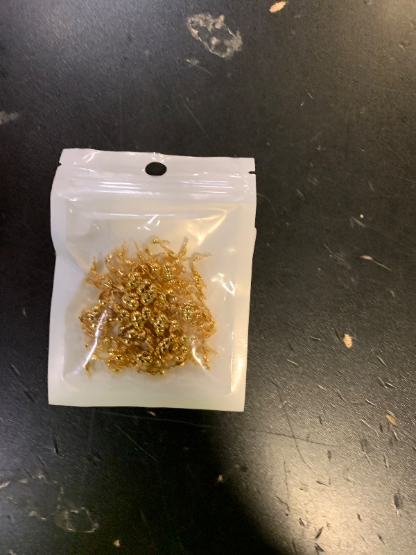 Photo 1 of 100 Pcs 18K Gold Crimp Beads for Jewelry Making - 4mm Crimp Bead Covers, Knot Covers for Jewelry Making, Knot Covers Clamshell Fold-Over Bead Covers for DIY Bracelets Necklaces