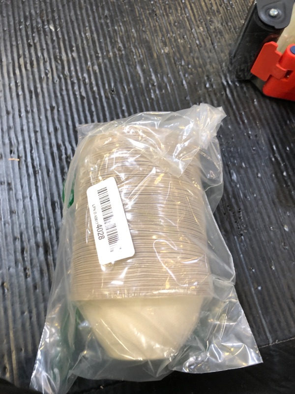 Photo 1 of 100 Pack 8oz Compostable Paper Bowls,Heavy-Duty Disposable Natural Bagasse Bowls,Biodegradable Soup Bowls,Eco-Friendly,Heat Resistant,for Ice Cream,Salad,Soup,Snack,Dessert,Pasta,Hot or Cold Use