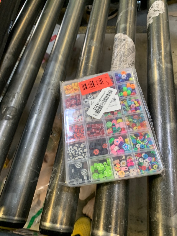 Photo 1 of 1000PCS Sports Polymer Clay Beads Bracelet Making kit, 24 Style Cute Fun Ball Beads Baseball Basketball Soccer Rugby Volleyball Football Charms, DIY Bracelet Making kit