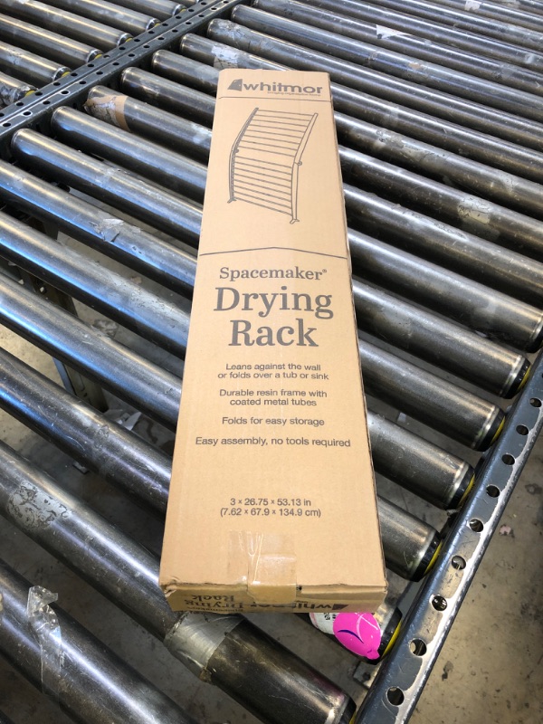 Photo 1 of *INCOMPLETE** Whitmor Spacemaker Folding Drying Rack, Freestanding Indoor Clothes Dryer, Space Saving Compact Design, 6"L x 26"W x 51.5"H, White