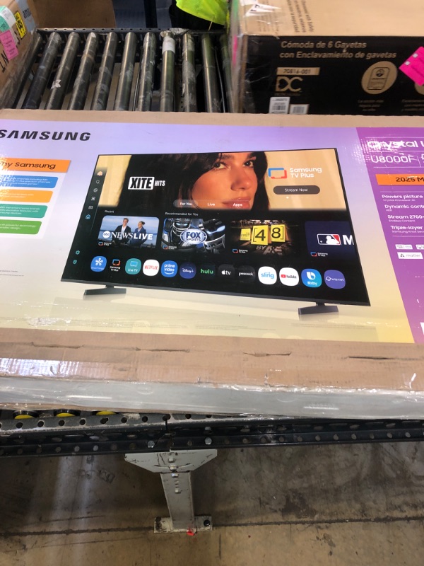 Photo 1 of FOR PARTS *************Samsung 50-Inch Class Crystal UHD U8000F 4K Smart TV (2025 Model) Endless Free Content, Crystal Processor 4K, MetalStream Design, Knox Security, Alexa Built-in