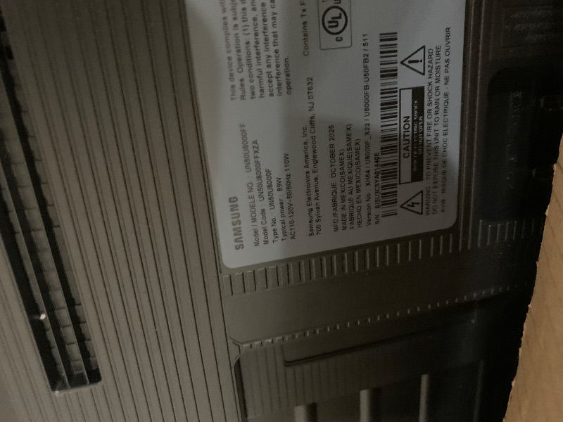 Photo 1 of FOR PARTS *************Samsung 50-Inch Class Crystal UHD U8000F 4K Smart TV (2025 Model) Endless Free Content, Crystal Processor 4K, MetalStream Design, Knox Security, Alexa Built-in