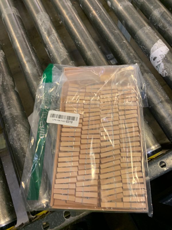 Photo 1 of 1.35 Inch Mini ClothesPins for Photo?100 Pcs? with 32 Feet Jute Twine?Mini Clothes Pins for Crafts,Wooden Small Clothes Pins for Pictures,Tiny Decorative Clothespins for Baby Shower(Natural Color)