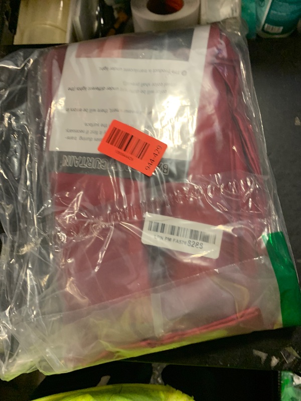 Photo 1 of 10 x 7 Feet Burgundy Backdrop Curtain for Partie, Background Curtains for Photoshoot, Birthday, Wedding, Halloween, Thanksgiving, Christmas, New Year Party Decorations 5Ft x 7Ft, 2 Panels