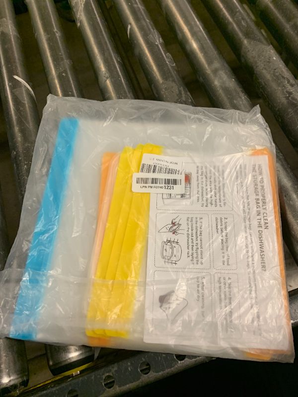 Photo 1 of 10 Pack Dishwasher Safe Reusable Bags, Leakproof Reusable Freezer Bags, BPA Free Food Storage Bags for Lunch Marinate Food Travel - 3 Gallon 3 Snack 4 Sandwich Bags