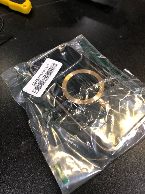 Photo 1 of [Full Camera Protection& Mechanical Lock]Magnetic Privacy Case for iPhone 15 Pro Max[Compatible with MagSafe][CD Metal Ring] Full Body Shockproof Metal Bumper, 9H Anti Peeping Glass Cover-Gold