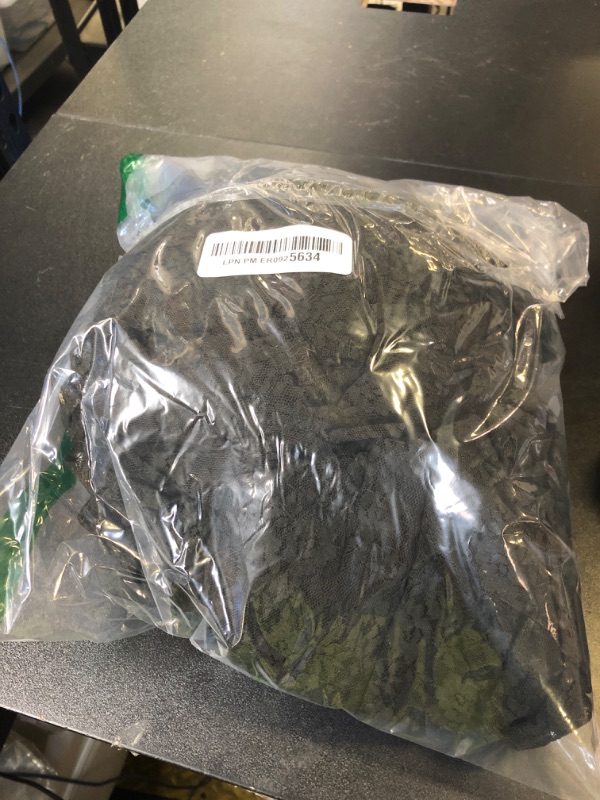 Photo 1 of *Check Notes* R.Vivimos Women Lace Long Skirts Summer Elastic Asymmetrical Layered Hem Sexy See-Through Beach Floral Maxi Skirts (X-Large, Black)