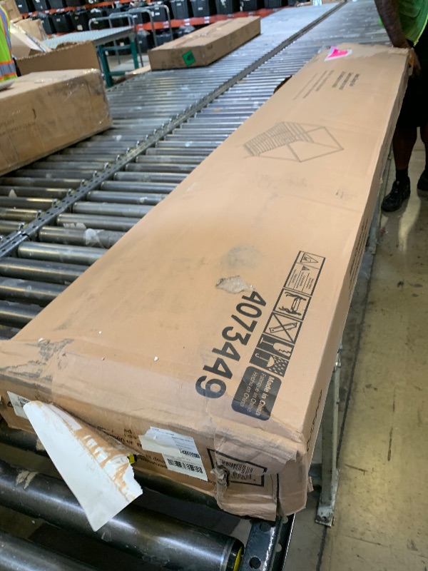 Photo 1 of **DAMAGE, SOLD FOR PARTS** DHP King Metal Canopy Bed, Modern Design with Built-In Headboard, Sturdy Frame, No Box Spring Needed, Gunmetal Gray