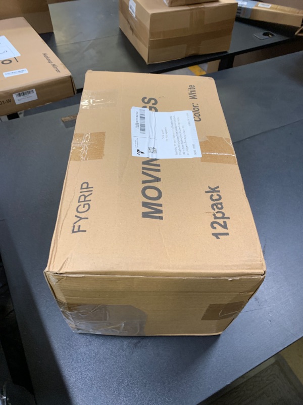 Photo 1 of 12 Pack Extra Heavy Duty Large Moving Bags with Strong Zipper & Comfortable Handles, Sturdy & Durable Clothes Storage Bags Totes Bins, Packing Moving Boxes for College Supplies, White