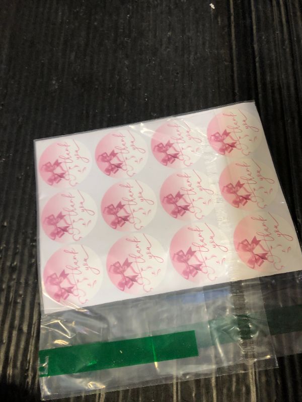 Photo 1 of 120pcs Pink Bow Thank You Stickers, Large 2 Inch Bowknot Label Decals Cute Thanks Sticker for Coming Supporting My Small Business, Your Order, Baby Shower Celebrating with Us Party Favors Supplies