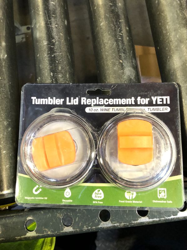 Photo 1 of 10 oz Tumbler Lids for YETI,Magnetic Tumbler Lid Replacement for YETI,BPA Free 2 Pack Orange Tumbler Lids