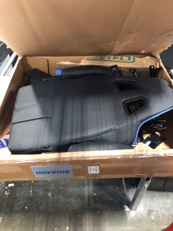 Photo 1 of ***FINAL SALE/NO RETURN, VIEW NOTES*** GTPLAYER Gaming Chair, Computer Chair with Footrest and Lumbar Support, Height Adjustable Game Chair with 360°-Swivel Seat and Headrest and for Office or Gaming (Faux Leather, Blue)