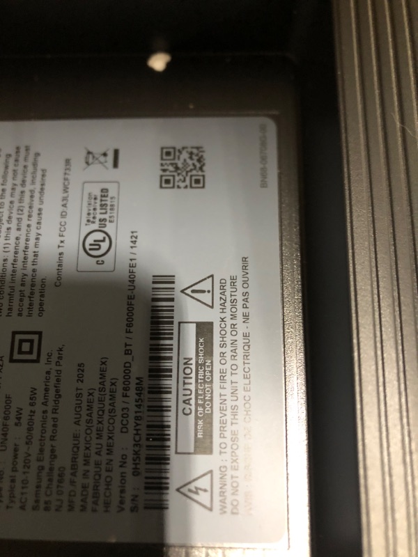 Photo 1 of ***FINAL SALE/NO RETURN, VIEW NOTES*** SAMSUNG 40-Inch Class Full HD F6000 Smart TV (2025 Model) HDR, Object Tracking Sound Lite, Knox Security, One UI Tizen, Smart TV