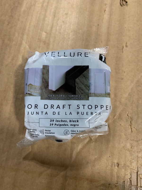 Photo 1 of ***FACTORY SEALED*** Vellure® Door Draft Stopper for Bottom of Door - Premium Door Sweep for Bottom of Door/Weather Stripping Door Seal (Save Energy – installs Quickly and Easily) Door Strip (1, Black)