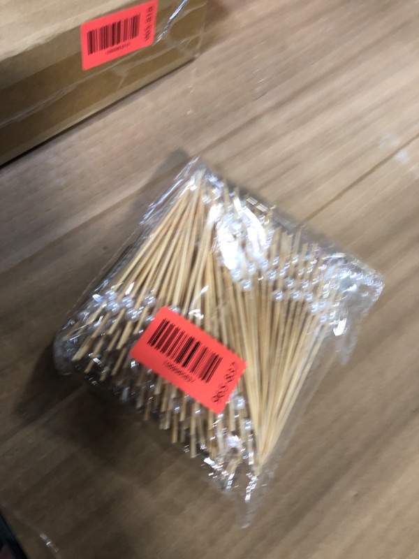 Photo 1 of [300 Pcs] Cocktail Picks Toothpicks for Appetizers - 4.7 inch White Pearl Cocktail Toothpicks for Drinks Charcuterie Accessories Burgers Sandwich Party Decoration