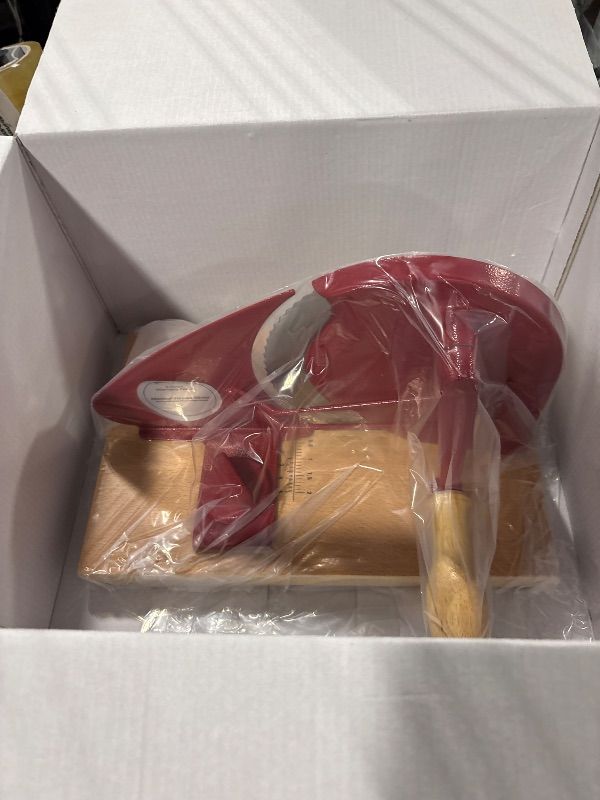 Photo 1 of ?Upgraded?Manual Bread Slicer for Homemade Sourdough Bread,Metal Guide & Adjustable Thickness, Hand Crank Bread Slicer with Scale Line and Suction Cup, Sharp Blade, Suitable for Sourdough Bread, Etc