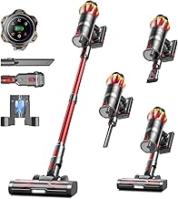 View 5 of *Cordless Vacuum Cleaner, 650W 55KPa 70Mins Vacuum Cleaners for Home, Self-Standing Stick Vacuum with Anti-Tangle Brush Vacuum Cleaner for Hardwood Floors,Carpet,Pet Hair,Car (Red)
