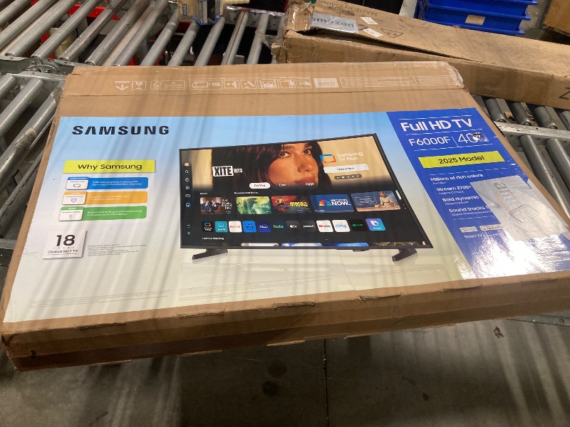 Photo 1 of *****BROKEN SCREEN DAMAGED!!!!!!!!!!!!!FINAL SALEW USE FOR PARTS******SAMSUNG 40-Inch Class Full HD F6000 Smart TV (2025 Model) HDR, Object Tracking Sound Lite, Knox Security, One UI Tizen, Smart TV