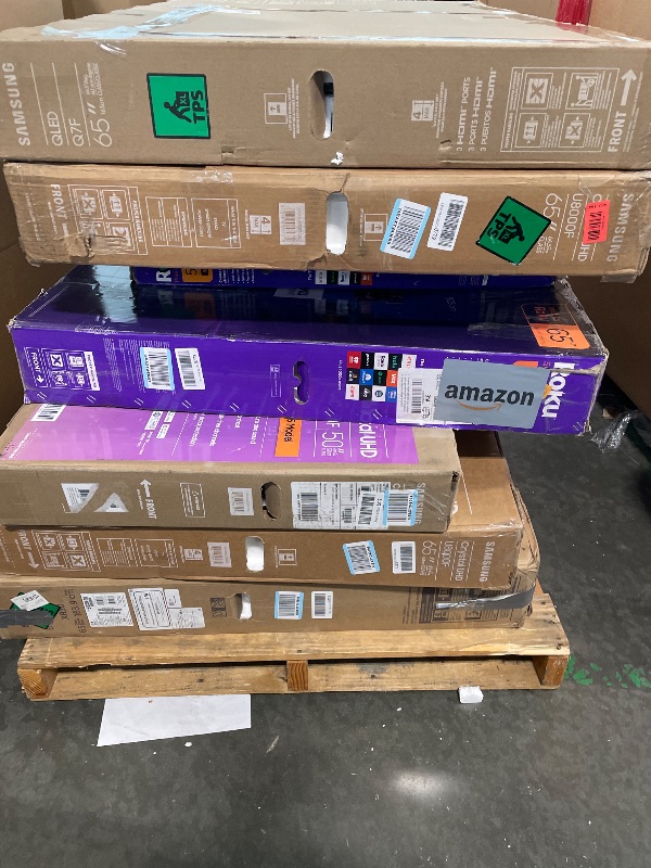 Photo 1 of **UNTESTED TVs can be broken : 6 50”-65”  Samsung 65-Inch Class Crystal UHD U8000F 4K Smart TV (2025 Model) Endless Free Content, Crystal Processor 4K, MetalStream Design, Knox Security, Alexa Built-in