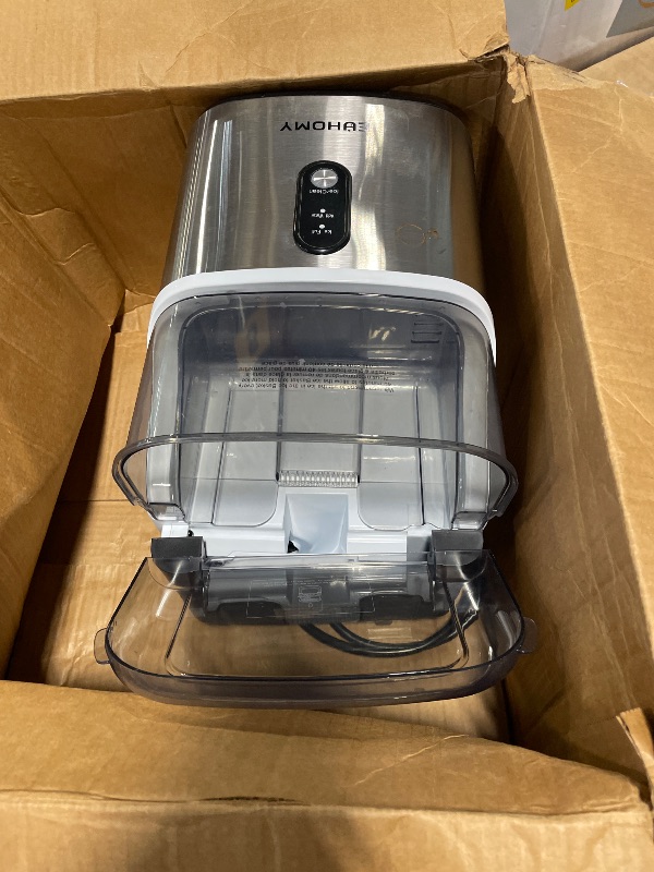 Photo 1 of ***FINAL SALE/NO RETURN, VIEW NOTES*** EUHOMY Nugget Ice Makers for Countertop with Ice Scoop & Basket, Self-Cleaning Sonic Pebble/Pellet Ice Maker Machine with 35lbs/24H Soft Ice for Home/Kitchen/Office, Stainless Steel, Silver