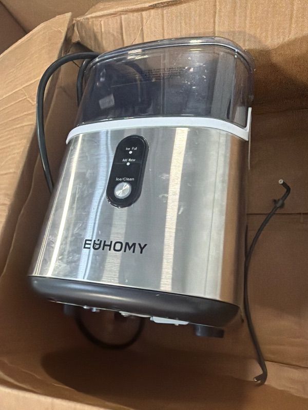Photo 1 of ***FINAL SALE/NO RETURN, VIEW NOTES*** EUHOMY Nugget Ice Makers for Countertop with Ice Scoop & Basket, Self-Cleaning Sonic Pebble/Pellet Ice Maker Machine with 35lbs/24H Soft Ice for Home/Kitchen/Office, Stainless Steel, Silver