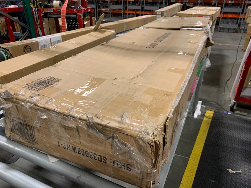 Photo 1 of **PARTS ONLY** RoomAndLoft Queen Size Murphy Wall Bed with in Solid Wood, with Shelf Storage and in White, No Box Spring Needed, Easy Assembly