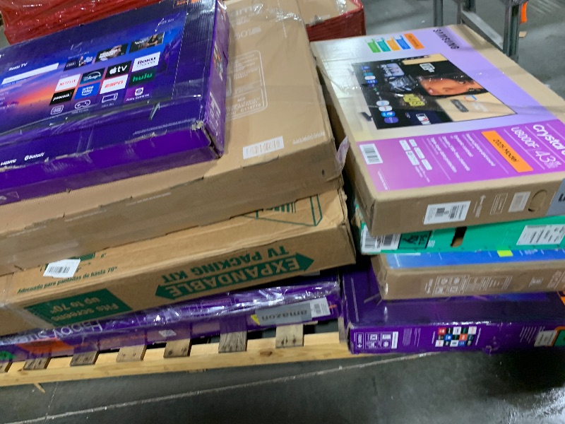 Photo 1 of ***FINAL SALE - NO RETURN*** PALLET OF BROKEN TVS - MISC SIZE/BRANDS - 10 COUNT