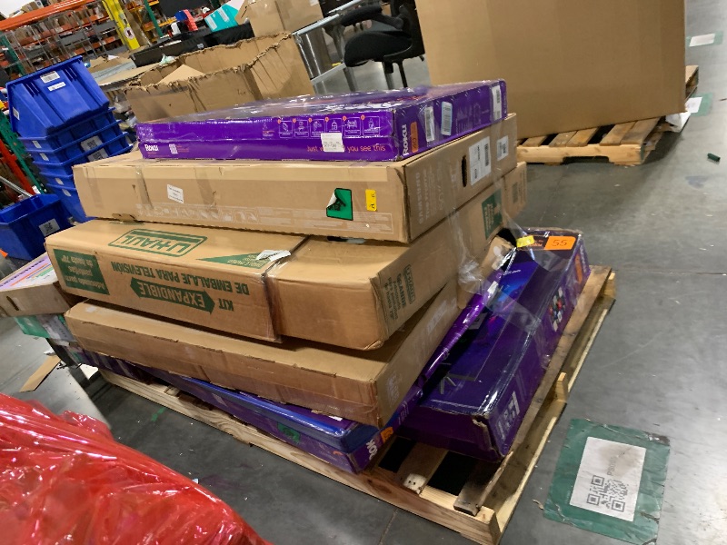 Photo 1 of ***FINAL SALE - NO RETURN*** PALLET OF BROKEN TVS - MISC SIZE/BRANDS - 10 COUNT