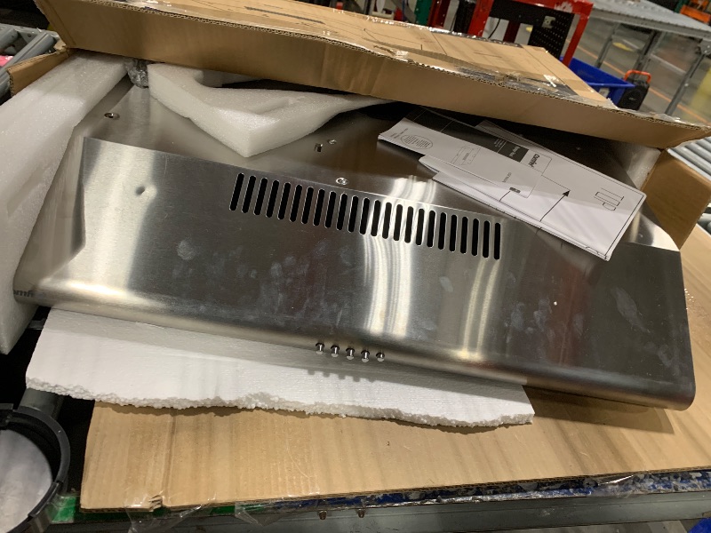 Photo 1 of ***FINAL SALE*** Comfee CVU30W4AST 30 inch Under Cabinet Ducted/Ductless Convertible Slim Vent Durable Stainless Steel Kitchen Reusable Filter, 3 Speed Exhaust Fan and 2 LED Lights Range Hood, 2.0 Version