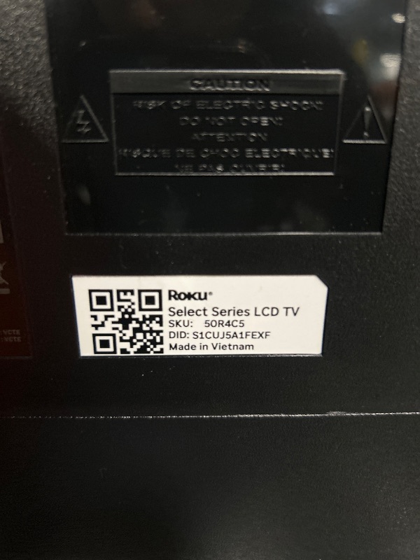 Photo 1 of 
Roku Smart TV 2025 – 50-Inch Select Series, 4K HDR TV – RokuTV with Enhanced Voice Remote – Flat Screen LED Television with Wi-Fi for Streaming Live Local News, Sports, Family Entertainment