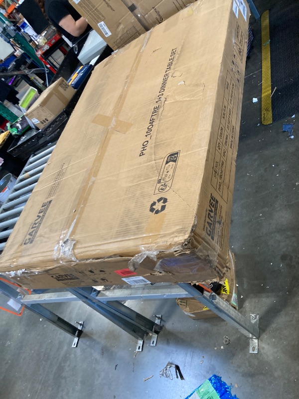 Photo 1 of **partial set**
SLEKVERSA Dining Table Set for 4, Small Dining Table Set with Upholstered Bench and 2 Chairs, Kitchen Table and Chairs for 4, for Small Space, Apartment, Dinner, Rustic Brown