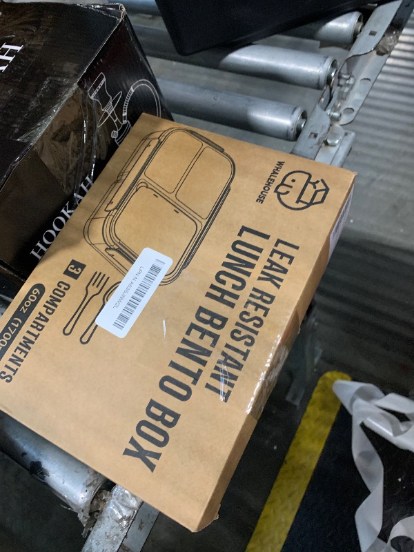 Photo 1 of ****FINAL SALE NOT RETURNS****WHALEHOUSE Large Capacity Bento Box for Adult, 1700ML 3 Compartments Lunch Box with Utensil, Airtight Food Container with Lids for Meal Prep, Microwave/Dishwasher/Freezer Safe, On the Go (Dark Blue)