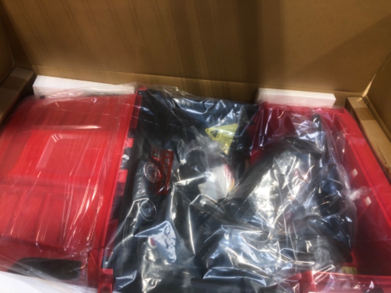 Photo 1 of ***FINAL SALE/NO RETURN, VIEW NOTES*** Fitenlor 24V 2 Seater Ride On Car, Electric Truck for Big Kids Ages 3-8, Ride On Toy with 5.5MPH Max Speed, Remote Control, Accelerator Pedal, Treaded Tires, Steering Wheel, Audio System, Red