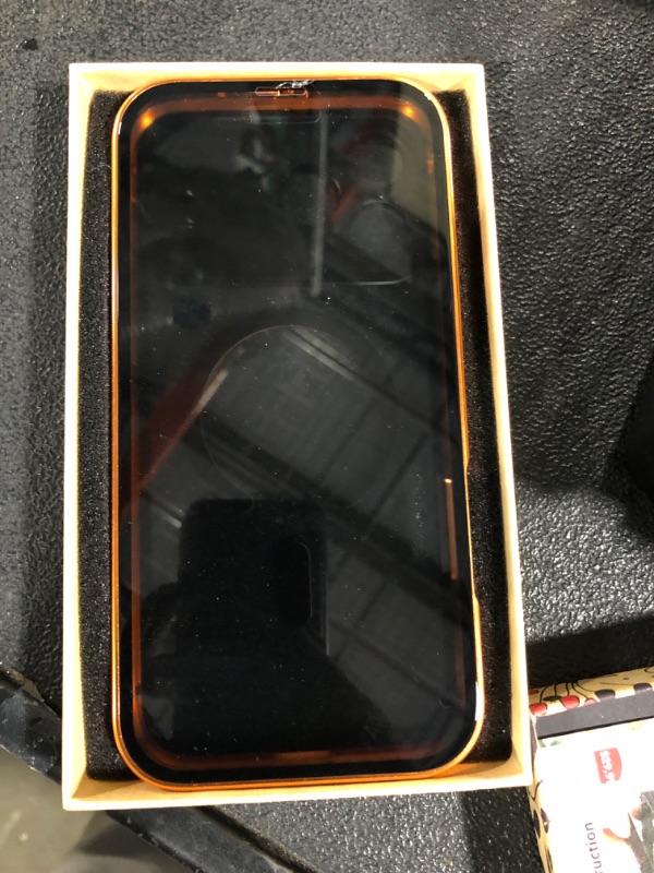 Photo 4 of [Full Camera Protection& Mechanical Lock]Magnetic Privacy Case for iPhone 17 Pro Max[Compatible with MagSafe] [CD Metal Ring]Full Body Shockproof Metal Bumper, 9H Anti Peeping Glass Cover-Orange