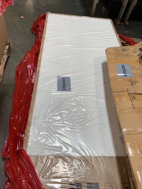 Photo 1 of **MAJOR DAMAGE**
JUBEST 36"x84" Flush Solid Core White Primed Concealed Sliding Hidden Barn Door with Soft Close Installation Hardware and Double Sided Pulls Included