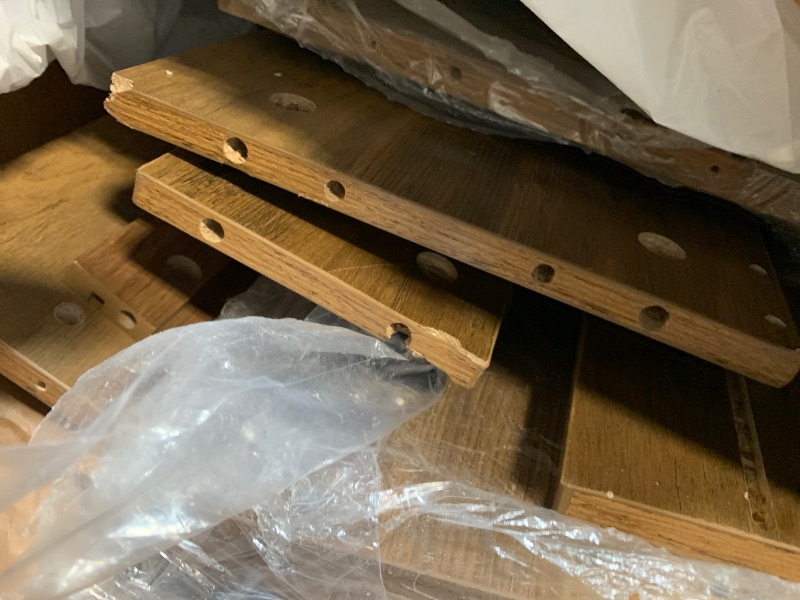 Photo 1 of ***FINAL SALE/NO RETURN, SOLD AS PARTS*** VASAGLE Sofa Console Table, 47.2 Inches Narrow Entryway Table with 3 Drawers, Bottom Shelf, Metal Corners, for Living Room, Bedroom, Farmhouse Style, Honey Brown ULNT143KB01S