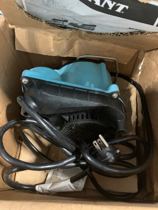 Photo 1 of ** SOLD AS IS NO RETURN/REFUNDS**
Little Giant 6-CIA-RS 115 Volt, 1/3 HP, 2760 GPH Cast Iron Sump Pump with Piggyback Diaphragm Switch and 10-Ft. Cord, Blue, 506267