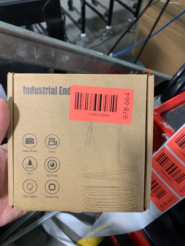 Photo 1 of [Dual-Lens] Endoscope Camera with Light, 1920P HD Borescope with 8+1 Adjustable LED Lights, IP67 Waterproof 16.5FT Semi-Rigid Snake Cord Inspection Camera for iPhone, iPad and Android Phone (Type C)