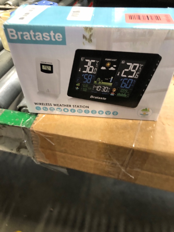 Photo 1 of ***MISSING WIRELESS SENSOR, SELLING FOR PARTS, FINAL SALE***Weather Station Wireless Indoor Outdoor, Thermometer Wireless with Remote Sensor, Home Weather Station, Color Display Digital Weather Forecast, Humidity, Atomic Clock, Air Pressure for Home***MIS