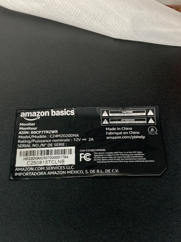 Photo 1 of ** sold as is no refund/return** see comments!
Amazon Basics 24 Inch (23.8 inch viewable) Monitor, FHD 1080P, Max 100Hz, VESA Compatible, Built-in Speakers, Black
