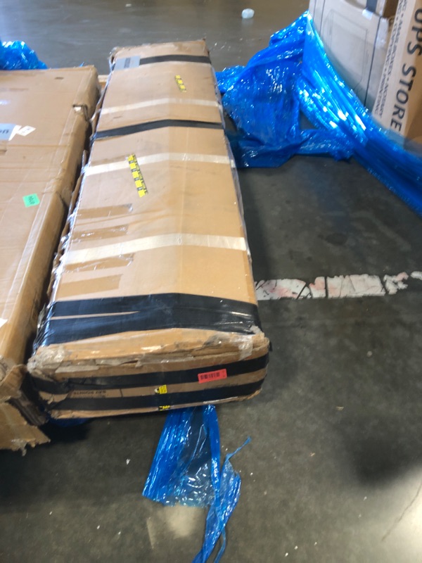 Photo 1 of *** BOX 1 OF 2 **** *** PARTIAL SET MISSING BOX 2 **** Backyard Discovery Bay Pointe Cedar Wood Swing Set with Wave Slide, Play Deck, Rock Wall Ladder, Belt Swings, Chalkboard, Canopy Roof, Outdoor Playset