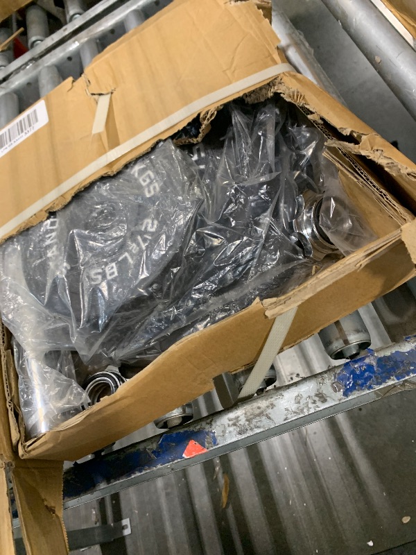 Photo 1 of *** MISSING BARBELL **** Fitvids Cast Iron Standard Weight Plates Including 5FT Standard Barbell with Star Locks, 95-Pound Set (85 Pounds Plates + 10 Pounds Barbell), Multiple Packages, Style #1